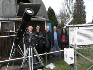 Group of members at observatory, 1.5MB