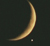 [The crescent Moon & Venus just after occultation]