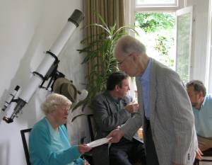 Prof. Robert and Betty Weale by Simon's Telescope