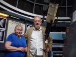 Doug and Julia Daniels by the Society Telescope